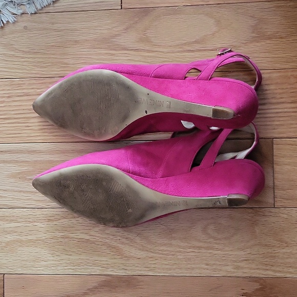 Nine West Barbie Pink Wedge Size 9 1/2 - Picture 3 of 4
